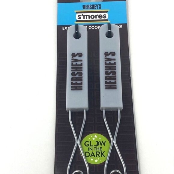 Hershey's S'mores 2pk Extension Fork Grill Tools Silver Glow in the Dark - Picture 5 of 5